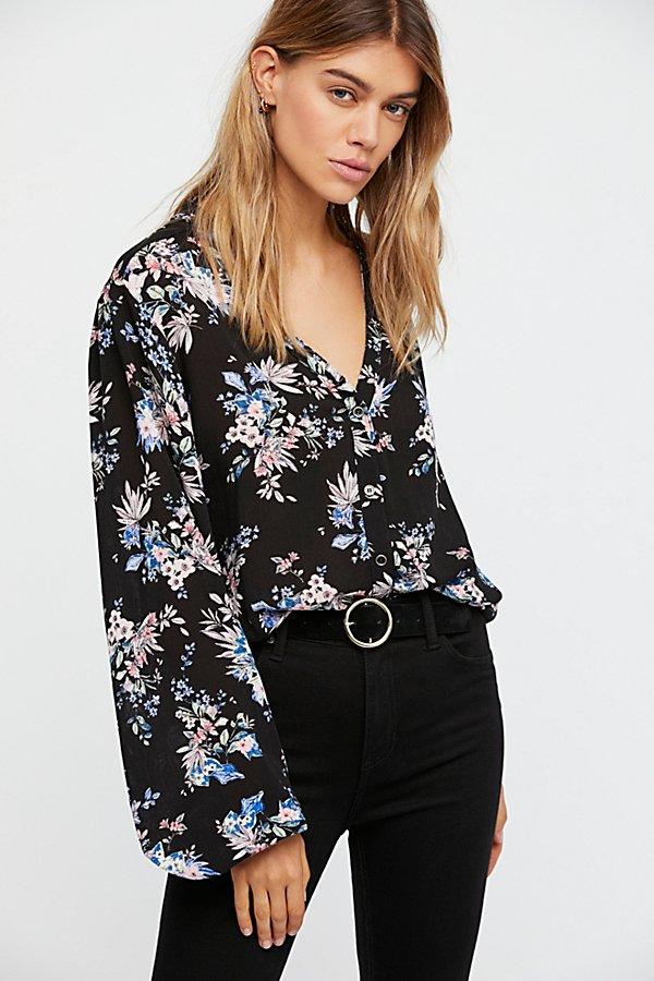 Julie Printed Blouse By Free People