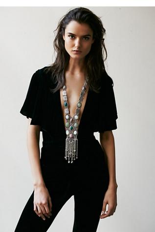 Free People Womens Rain Maker Necklace