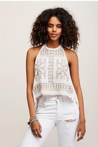 Free People Womens Fpx Cross Stitch Halter