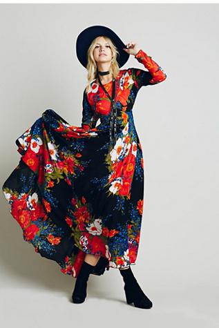 Fp Collection Womens First Kiss Print Maxi