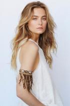 Free People Womens Rowdy Crowd Fringe Armban