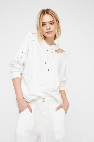 Free People Womens Girl Got Shoulder Hoodie