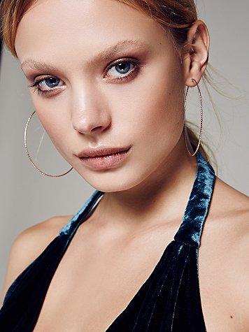 Diamond Dusted Mega Hoops By Free People