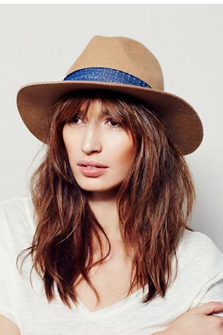 Free People Womens Runaway Denim Band Hat