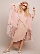 Free People Velvet Dreams Fringe Kimono