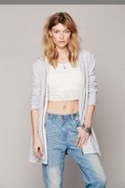 Free People Womens Tiered Trapeze Zip Up