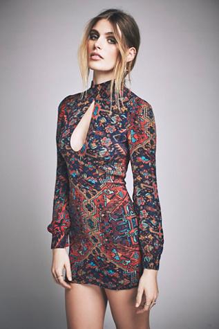 Stone Cold Fox Womens Victoria Printed Dress