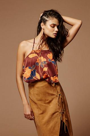 Free People Womens Sway Away Printed Tank