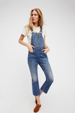 Orange Tab Denim Overalls By Levi's At Free People