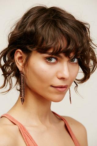 Free People Womens Night Moves Feather Earri