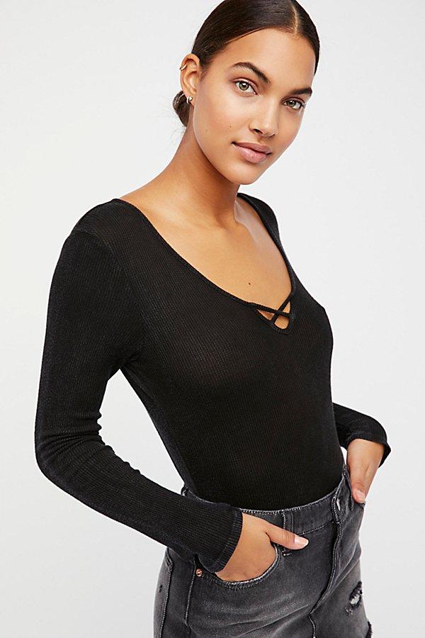 Mia Long Sleeve Cross Front Bodysuit By Nytt At Free People