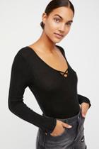 Mia Long Sleeve Cross Front Bodysuit By Nytt At Free People