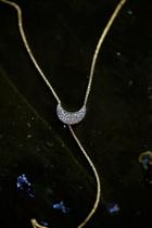 Zoe-chicco Womens Diamond Crescent Lariat