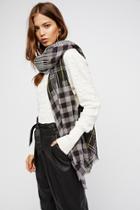 Check Yourself Patchwork Plaid Scarf By Free People