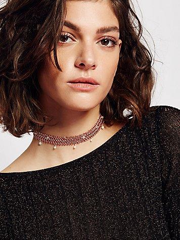 Av Max X Free People Raw Stone Droplet Choker