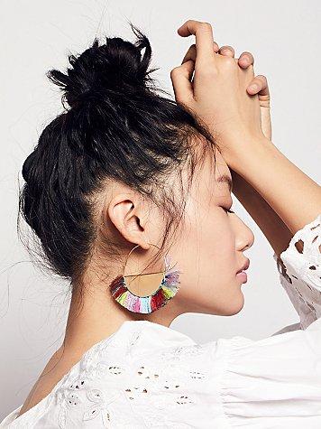 Super Fan Flare Hoops By Sandy Hyun At Free People