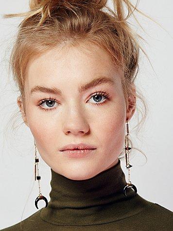 Sabina Horn Pendulum Earring By Free People