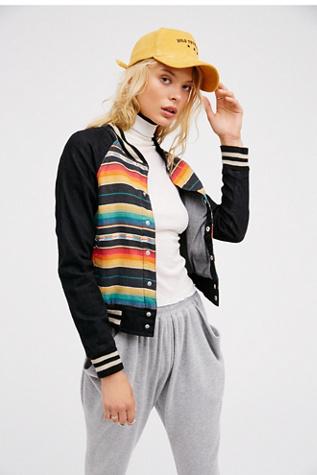 Mother Womens Letterman Snap Jacket