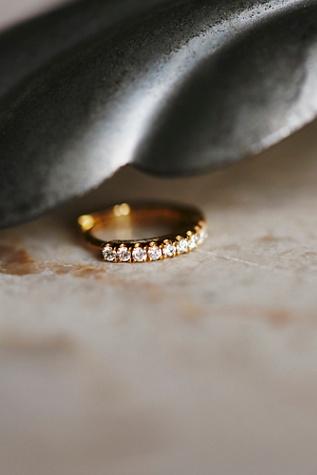 Maria Tash Womens Diamond Helix Hoop Earrin