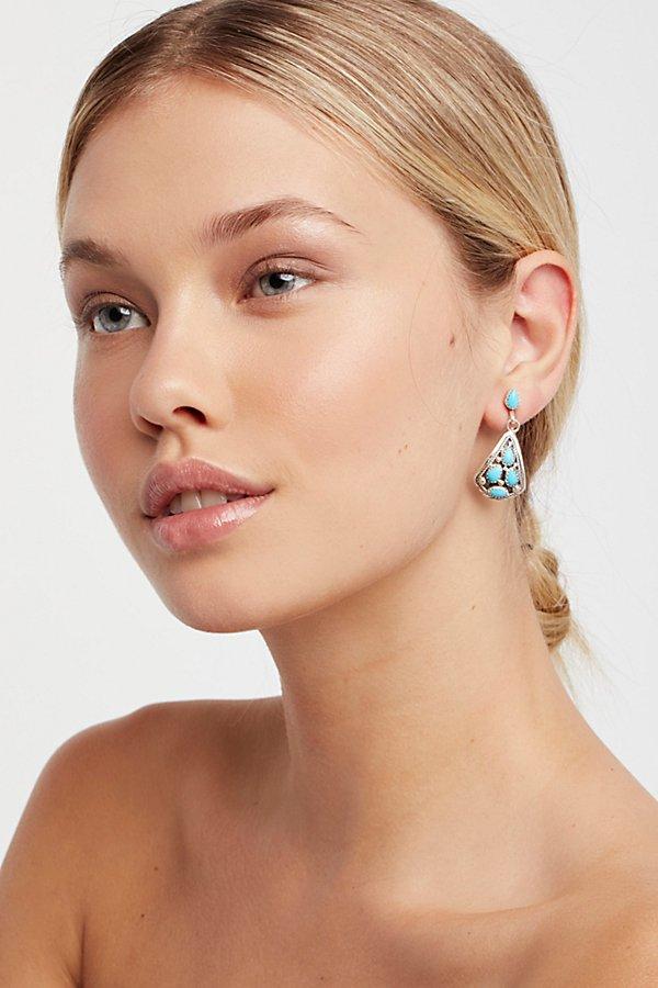 Turquoise Cluster Trillion Earrings By Navajo Arts & Crafts Enterprise At Free People