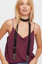 Dreamy Deco Embellished Skinny Scarf By Free People