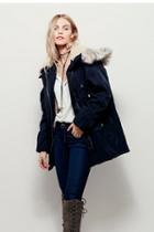 Free People Womens Up In The Hills Oversized Parka