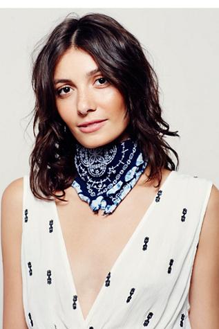 Free People Womens Heirloom Embroidered Bandana