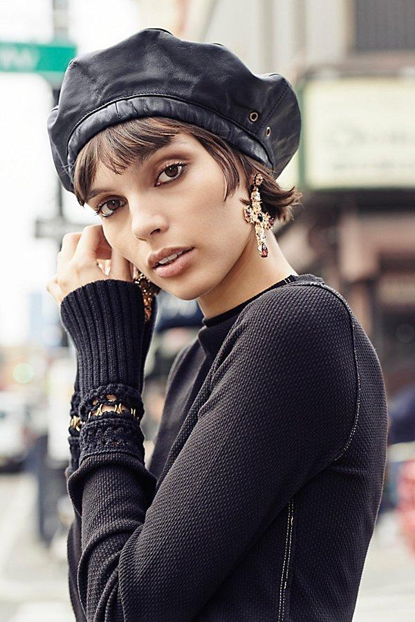 Lolita Leather Beret By Nicholas K At Free People