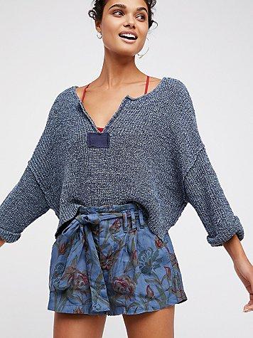 Free People Fresh Picked Printed Tie Short