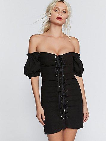 Pamela Lace-up Bodycon By Stone Cold Fox At Free People