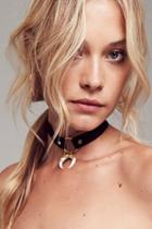 Erin Semel X Free People Womens Foiled Horn Leather Choke