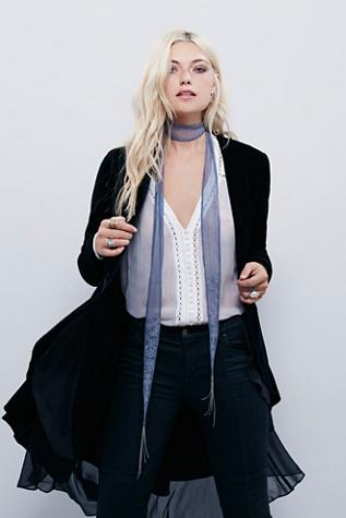 Chan Luu Womens Peace Keeper Skinny Scarf