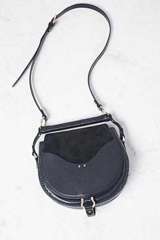 Sancia Womens Babylon Suede Saddle Bag