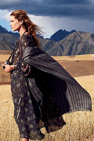 Free People Womens On The Run Stripe Cape