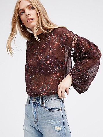 Fp One Fabienne Printed Peasant Top