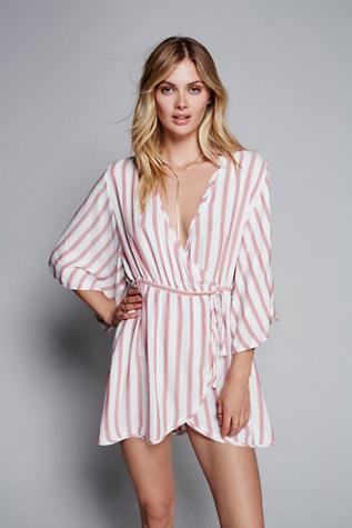 Free People Womens Drift Away Striped Top