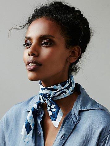 Free People Chelsea Printed Silk Bandana