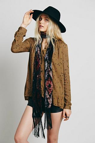 Free People Womens Adelaide Velvet Skinny Scarf