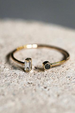 Zoe Chicco Womens Baguette Diamond Open Ring