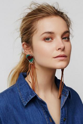 Ouroboros X Free People Womens Calm Rivers Fringe Earrings