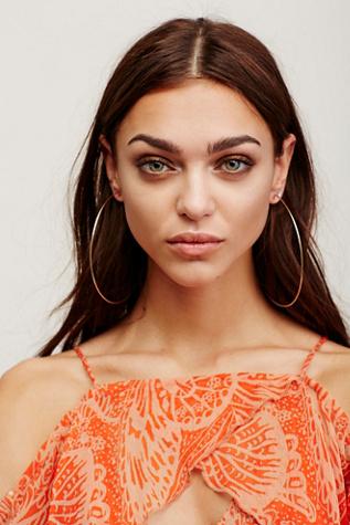 Free People Womens Mega Hoop Earring
