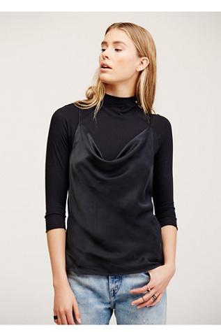 Free People Womens Silk Cowl Cami