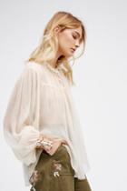 Free People Womens Dream Cuff Blouse