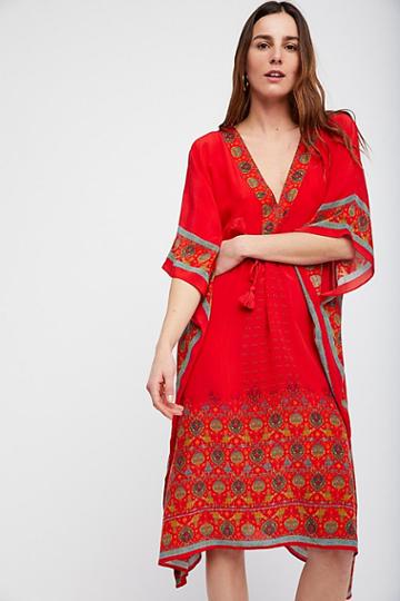 Behati Silk Print Kaftan By Rujuta Sheth At Free People