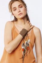 Ruby Feathers Womens Last Frontier Leather Cuf