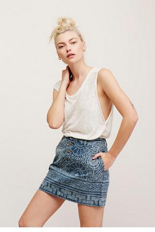 Free People Womens School Daze Mini Skirt