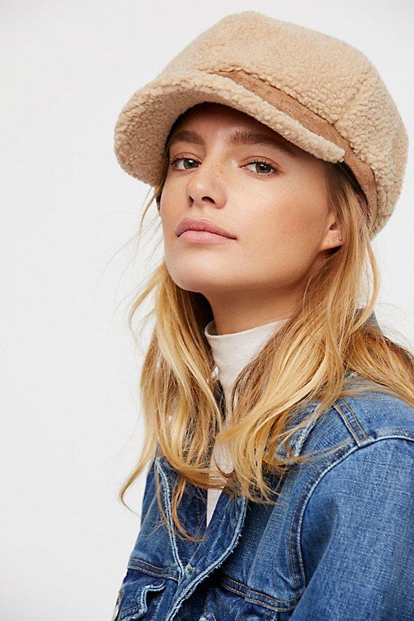 Eloise Faux Shearling Lieutenant Hat By Free People