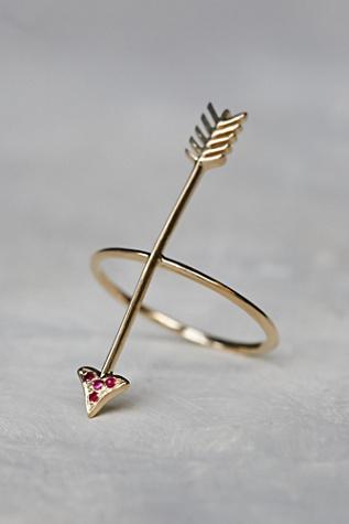 Ark + Arrows Womens Always Forward Ruby Ring