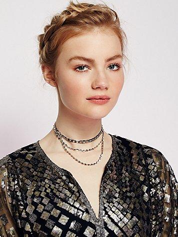 Lucky Star X Free People Three Strikes Triple Choker
