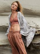 Plaid Gemini Kimono By Fp X
